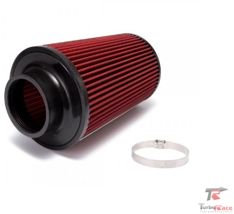 Filtro De Ar Cônico Esportivo 2,5" Longo Fluxo Simples - Vermelho