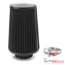 Filtro De Ar Cônico Esportivo 2,5" Longo Fluxo Simples - Preto 
